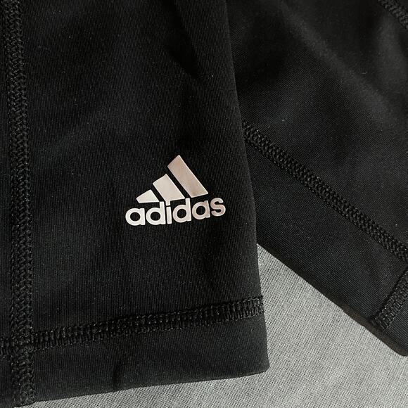 Adidas Leggings Womens Medium Black Climalite Cropped Stretch Pull On Athleisure - Picture 4 of 10